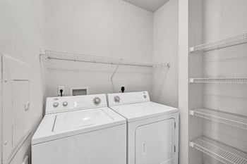 In-home, full-size washer and dryer